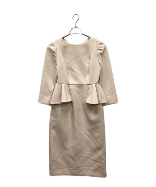 CELFORD（セルフォード）CELFORD (セルフォード) ロングスリーブペプラムタイトワンピース ピンク サイズ:36の古着・服飾アイテム
