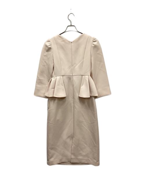 CELFORD（セルフォード）CELFORD (セルフォード) ロングスリーブペプラムタイトワンピース ピンク サイズ:36の古着・服飾アイテム