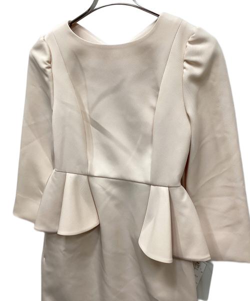 CELFORD（セルフォード）CELFORD (セルフォード) ロングスリーブペプラムタイトワンピース ピンク サイズ:36の古着・服飾アイテム