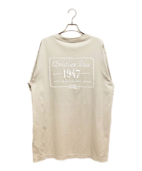 Dior（ディオール）Dior (ディオール) ロゴ刺繍ポケットTシャツ ライトグレー サイズ:Mの古着・服飾アイテム