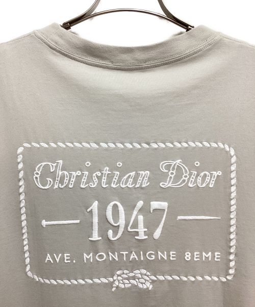 Dior（ディオール）Dior (ディオール) ロゴ刺繍ポケットTシャツ ライトグレー サイズ:Mの古着・服飾アイテム