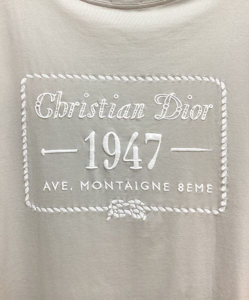 Dior（ディオール）Dior (ディオール) ロゴ刺繍ポケットTシャツ ライトグレー サイズ:Mの古着・服飾アイテム