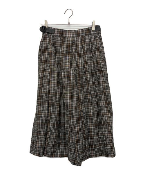 Traditional Weatherwear（トラディショナルウェザーウェア）Traditional Weatherwear (トラディショナルウェザーウェア) SIDE BELT PLEATS CULOTTES ブラウン サイズ:xsの古着・服飾アイテム