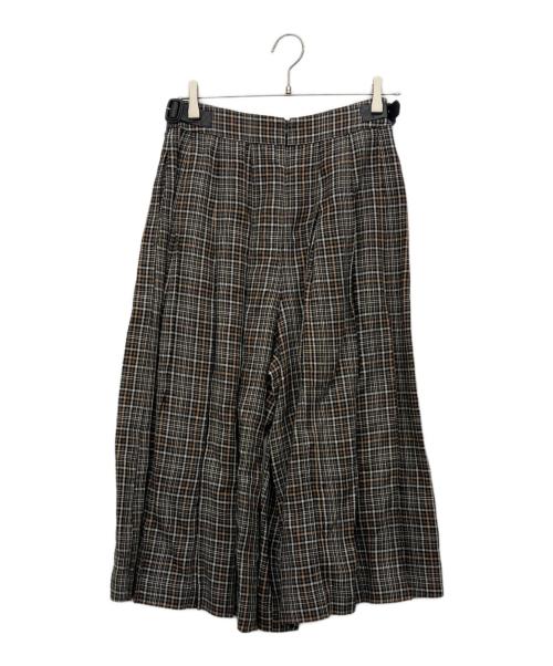 Traditional Weatherwear（トラディショナルウェザーウェア）Traditional Weatherwear (トラディショナルウェザーウェア) SIDE BELT PLEATS CULOTTES ブラウン サイズ:xsの古着・服飾アイテム