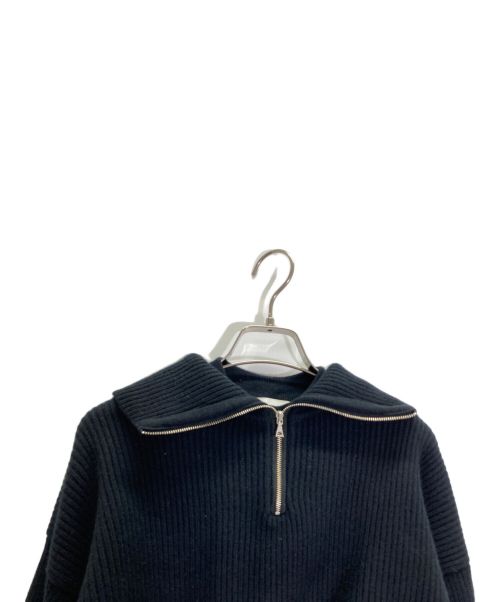 MIESROHE（ミースロエ）MIESROHE (ミースロエ) 3WAYレイヤードフリンジニットTOPS ブラック サイズ:Fの古着・服飾アイテム