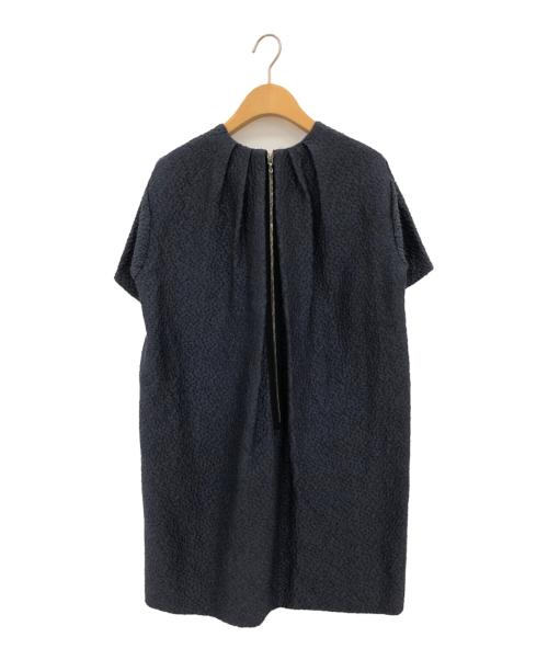 SCYE（サイ）SCYE (サイ) ウールシルク混ワンピース ネイビー サイズ:36の古着・服飾アイテム