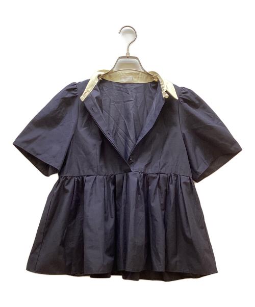 Sono（ソーノ）Sono (ソーノ) ハミングギャザーブラウス ネイビー サイズ:1の古着・服飾アイテム