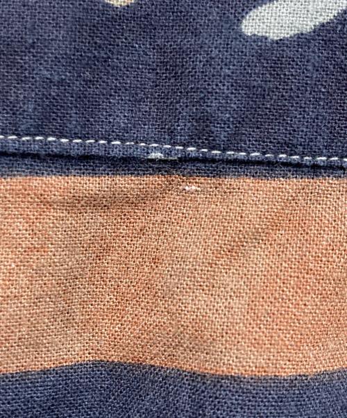 NICENESS（ナイスネス）NICENESS (ナイスネス) HARTLEY インディアコットン 切り替えシャツ グリーン サイズ:Lの古着・服飾アイテム