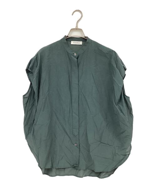 SACRA（サクラ）SACRA (サクラ) CUPRA COTTON FIBRIL TOP グリーン サイズ:38の古着・服飾アイテム