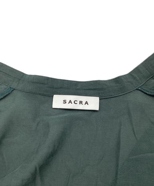 SACRA（サクラ）SACRA (サクラ) CUPRA COTTON FIBRIL TOP グリーン サイズ:38の古着・服飾アイテム