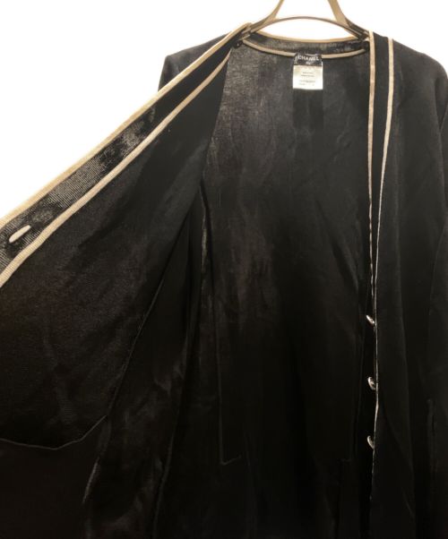 CHANEL（シャネル）CHANEL (シャネル) アンサンブルカーディガン　ベスト ブラック×ホワイト サイズ:38の古着・服飾アイテム
