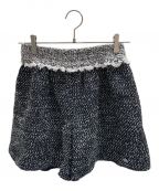 CHANELシャネル）の古着「ツイードショートパンツ」｜ブラック×ホワイト