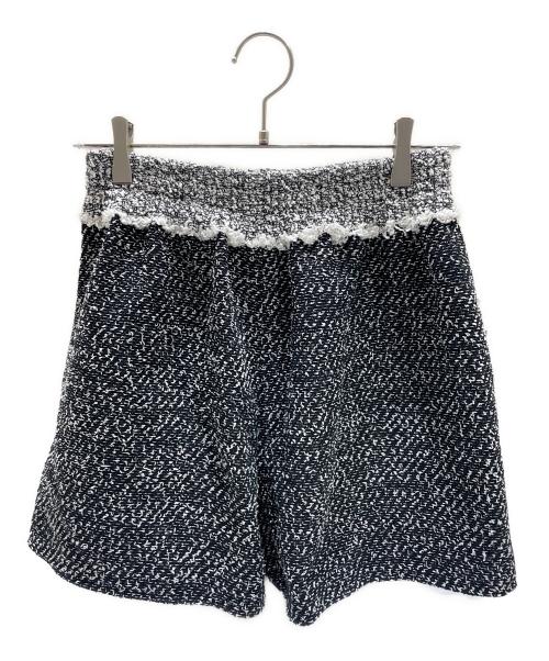 CHANEL（シャネル）CHANEL (シャネル) ツイードショートパンツ ブラック×ホワイト サイズ:36の古着・服飾アイテム