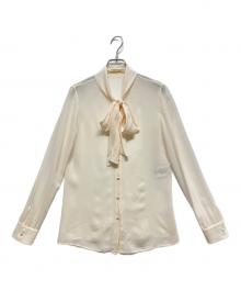 Saint Laurent Paris（サンローランパリ）の古着「シルクボウタイブラウス」｜ベージュ