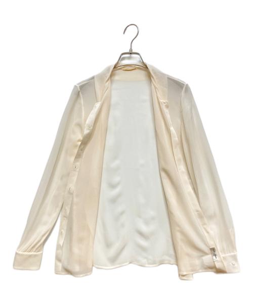 Saint Laurent Paris（サンローランパリ）Saint Laurent Paris (サンローランパリ) シルクボウタイブラウス ベージュ サイズ:Ｆ36の古着・服飾アイテム