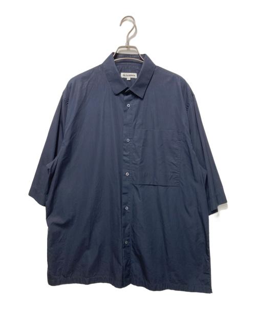 JIL SANDER（ジルサンダー）JIL SANDER (ジルサンダー) Silence Short Sleeved Shirt ネイビー サイズ:40の古着・服飾アイテム