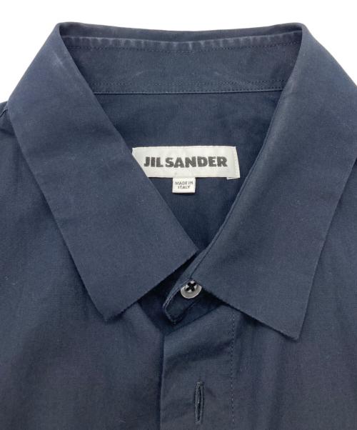 JIL SANDER（ジルサンダー）JIL SANDER (ジルサンダー) Silence Short Sleeved Shirt ネイビー サイズ:40の古着・服飾アイテム