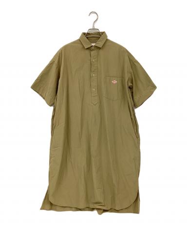 【美品】DANTONダントンシャツワンピース36カーキ系 チェック柄 中古・古着通販】DANTON (ダントン) シャツワンピース カーキ サイズ
