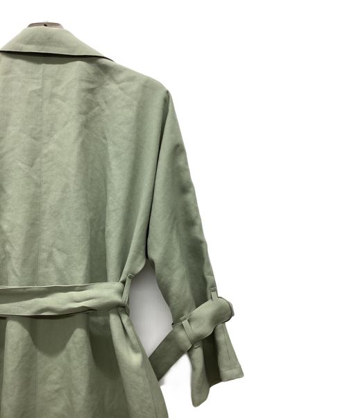UNITED ARROWS TOKYO（ユナイテッドアローズトウキョウ）UNITED ARROWS TOKYO (ユナイテッドアローズトウキョウ) NYLON TAILORED BELTED COAT 黄緑 サイズ:34の古着・服飾アイテム