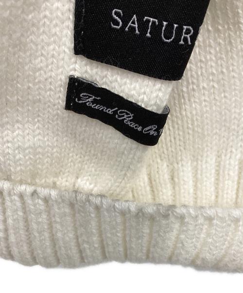 Saturdays NYC（サタデーズ ニューヨークシティ）Saturdays NYC (サタデーズ ニューヨークシティ) Greg Cashmere Slash Sweater ホワイト サイズ:XLの古着・服飾アイテム