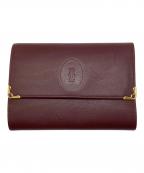 Cartierカルティエ）の古着「3つ折り財布」｜ボルドー