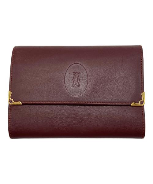Cartier（カルティエ）Cartier (カルティエ) 3つ折り財布 ボルドーの古着・服飾アイテム