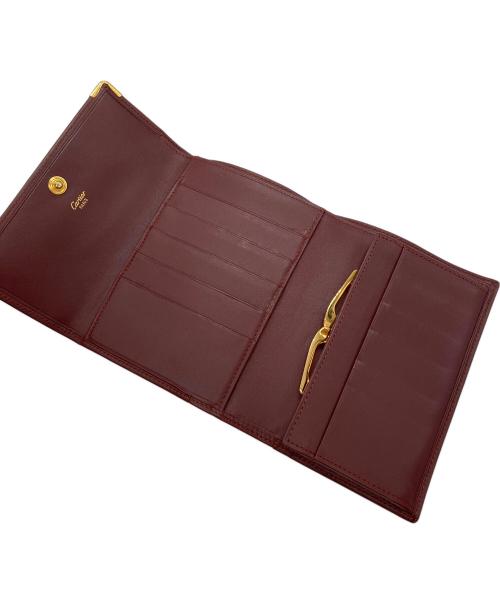 Cartier（カルティエ）Cartier (カルティエ) 3つ折り財布 ボルドーの古着・服飾アイテム