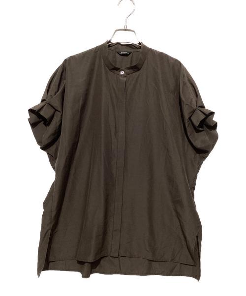journal standard L'essage（ジャーナルスタンダード レサージュ）journal standard L'essage (ジャーナルスタンダード レサージュ) タックスリーブシャツ ブラウン サイズ:表記なしの古着・服飾アイテム