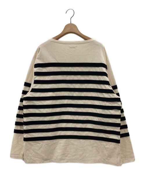 Coohem（コーヘン）Coohem (コーヘン) BIG BASQUE PULL アイボリー×ブラック サイズ:Lの古着・服飾アイテム