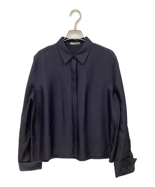 theory luxe（セオリーリュクス）theory luxe (セオリーリュクス) クロップドシルクシャツ ブラック サイズ:38の古着・服飾アイテム