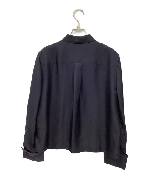 theory luxe（セオリーリュクス）theory luxe (セオリーリュクス) クロップドシルクシャツ ブラック サイズ:38の古着・服飾アイテム