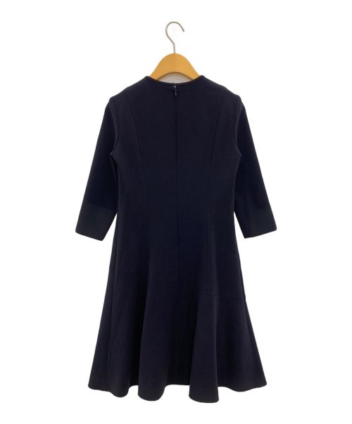 ANAYI（アナイ）ANAYI (アナイ) ダブルクロスフレアヘムワンピース ネイビー サイズ:36の古着・服飾アイテム