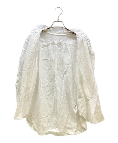 IENA（イエナ）IENA (イエナ) コットンシュリンクフリルハーフスリーブブラウス ホワイト サイズ:FREEの古着・服飾アイテム