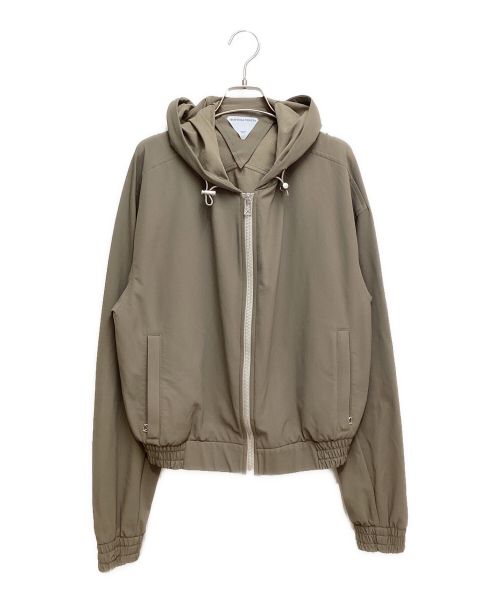 BOTTEGA VENETA（ボッテガベネタ）BOTTEGA VENETA (ボッテガベネタ)  LIGHT TECH GABARDINE BLOUSON (ライトテックギャバジンブルゾン）/ギャバジンフードジップアップブルゾン ベージュ サイズ:46の古着・服飾アイテム