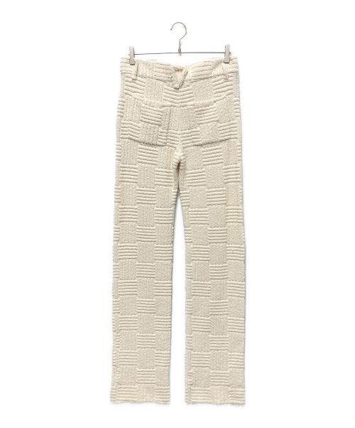 BOTTEGA VENETA（ボッテガベネタ）BOTTEGA VENETA (ボッテガベネタ) ジャガードトラウザーズ アイボリー サイズ:46 未使用品の古着・服飾アイテム