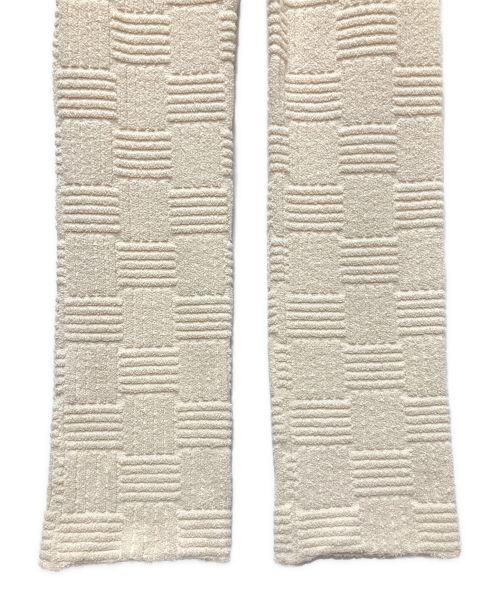 BOTTEGA VENETA（ボッテガベネタ）BOTTEGA VENETA (ボッテガベネタ) ジャガードトラウザーズ アイボリー サイズ:46 未使用品の古着・服飾アイテム