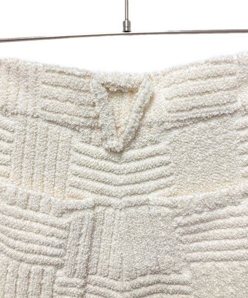 BOTTEGA VENETA（ボッテガベネタ）BOTTEGA VENETA (ボッテガベネタ) ジャガードトラウザーズ アイボリー サイズ:46 未使用品の古着・服飾アイテム