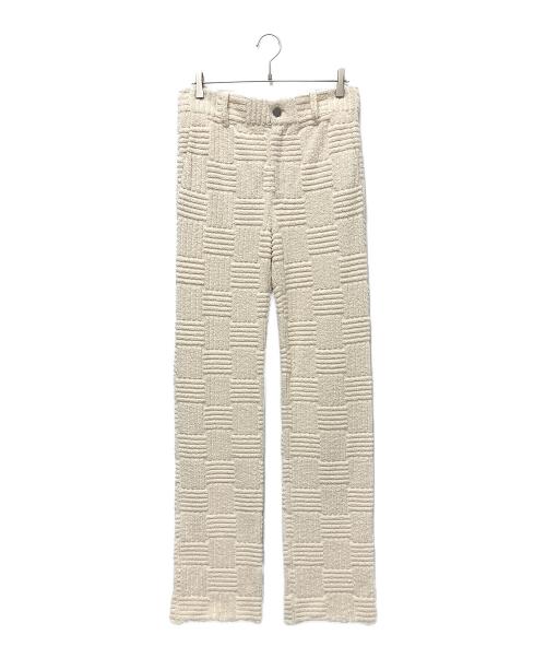 BOTTEGA VENETA（ボッテガベネタ）BOTTEGA VENETA (ボッテガベネタ) ジャガードトラウザーズ アイボリー サイズ:46の古着・服飾アイテム