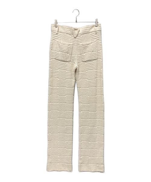BOTTEGA VENETA（ボッテガベネタ）BOTTEGA VENETA (ボッテガベネタ) ジャガードトラウザーズ アイボリー サイズ:46の古着・服飾アイテム