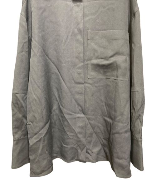 JIL SANDER（ジルサンダー）JIL SANDER (ジルサンダー) W SHIRT/バンドカラーオーバーシャツ ネイビー サイズ:34の古着・服飾アイテム