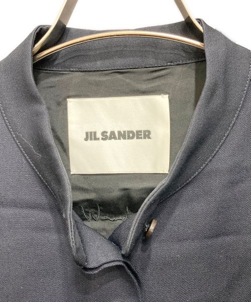 JIL SANDER（ジルサンダー）JIL SANDER (ジルサンダー) W SHIRT/バンドカラーオーバーシャツ ネイビー サイズ:34の古着・服飾アイテム