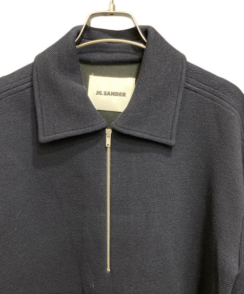 JIL SANDER（ジルサンダー）JIL SANDER (ジルサンダー) ハーフジップジャージーシャツ ネイビー サイズ:32の古着・服飾アイテム
