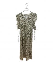 Lily Brown（リリーブラウン）の古着「フローラルプリントワンピース」｜ブラウン×グリーン