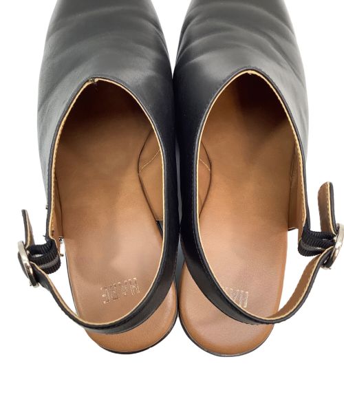 HARE（ハレ）HARE (ハレ) バックストラップヒールミュール ブラック サイズ:Mの古着・服飾アイテム