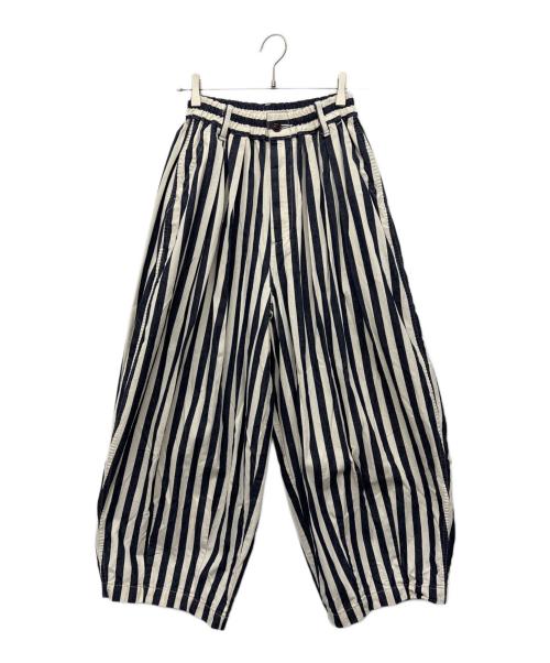 HARVESTY（ハーベスティー）HARVESTY (ハーベスティー) コットンノンフェイドストライプサーカスパンツ ホワイト サイズ:1の古着・服飾アイテム
