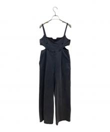 Q.anos（キュアノス）の古着「クリッピングデニムロンパース」｜グレー