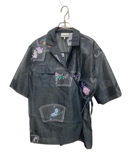 GANNI（ガニー）GANNI (ガニー) ラップ ブラウス ブラック サイズ:32の古着・服飾アイテム