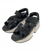 MM6 Maison Margielaエムエムシックスメゾンマルジェラ）の古着「プラットフォームサンダル」｜ブラック×ホワイト