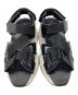 中古・古着 MM6 Maison Margiela (エムエムシックスメゾンマルジェラ) プラットフォームサンダル ブラック×ホワイト サイズ:37：12000円