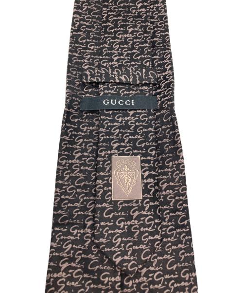 GUCCI（グッチ）GUCCI (グッチ) シルクロゴネクタイ ブラック サイズ:-の古着・服飾アイテム